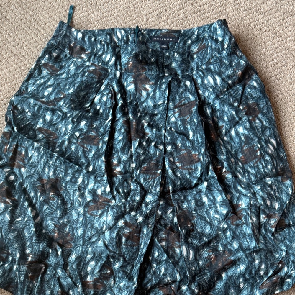 Banana Republic Teal and Brown Skirt